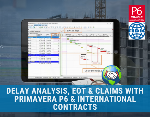 Delay Analysis, EOT & Claims with Primavera P6 & International Contracts